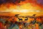 Canvas Wall Art - Magical Serengeti By Vibrant Serenades Captivating - A1649 - 120 X 80 Cm