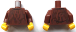 Parts Torso Sweater With Dark Brown Wood Grain Pattern Bam Reddish Brown Arms Yellow Hands 973PB5409C01