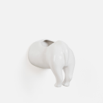 Rhino Wall Planter - Bum - Gloss White