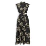 Black Lurex Cut Out Maxi Dress