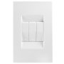 Eurolux Switch Topaz White 3 Lever 1 Way 2X4