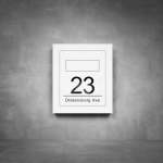 Mailbox D01 - 300W X 350H X 100MM D Matt Black Warm White