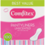 Comfitex Cotton Soft Unscented Everyday Pantyliners 100 Pack