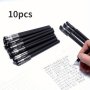 10PCS Gel Pens Carbon Signature Pen Simple Black For School Students Or Office Use