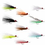 The Fly Fishing Place Clousers Minnow Fly Fishing Flies Assortment - Collection Of 9 Freshwater Trout Bass Flies - Hook Size 4