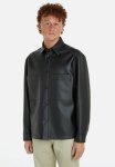 Calvin Klein Faux Leather Shacket Ck Black