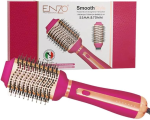 Enzo EN-6216 Professional 2-in-1 Hair Straightener And Hot Air Comb Ionic Hair Dryer And Styling Comb - Red