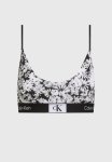 Calvin Klein 1996 Cotton Unlined Bralette - Halo Floral Print black