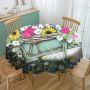 Wheelbarrow Full Of Flowers By Stella Bruwer Round Tablecloth