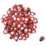 100 Pieces Small Beetles Wood With Sponges Sticker Ladybug Stickers