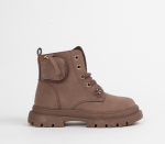 Chunky Ankle Boot For Girls - 4 Kids Brown