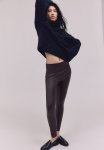 Coated Leggings - Dark Brown