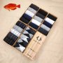 5 Pairs Of Plaid Men's Business Socks Breathable Deodorant Comfortable Compression Crew Socks For Men's Wearing