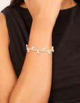 Goldair Gold Cubic Zirconia Marquise Vine Toggle Bracelet