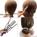 Yusier 4PCS Deft Bun Hair Ties And Hair Ring Styling Tools - Pearls French Twist And Braided Accessories
