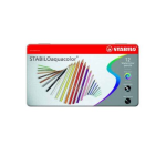 Stabilo Aquacolor Aquarellable Colour Pencil: Assorted Metal Box 12S