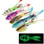 1PC 15CM 60G Artificial Bionic Squid Fishing Lure 5.91INCH 2.12OZ Simulation Luminous Squid Jigging Wobbler Soft Bait Fishing Ta