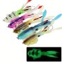 1PC 15CM/60G Artificial Bionic Squid Fishing Lure 5.91INCH/2.12OZ Simulation Luminous Squid Jigging Wobbler Soft Bait Fishing Tackle For Sea Fishing