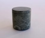 Soap Stone Engraved Round Box With Lid – 11X10CM