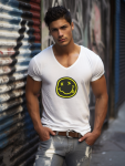 Happy Face Tee - Urban Series - White - Medium