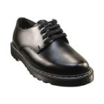 Buccaneer Boy& 39 S Genuine Leather School Shoes - Black Size: 3