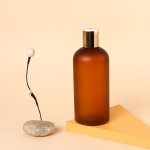 1/5PCS 500ML Amber Refillable Plastic Empty Bottles With Disc Top Caps Liquid Containers For Shampoo Lotions Cream And More