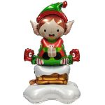 Christmas Elf Decoration Balloon Self Standing Jumbo Santa Claus Mylar Foil Balloon For Merry Christmas Theme Party Decoration S