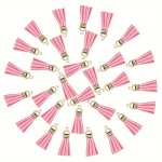 30PCS Rainbow Colored Tassels With Golden Caps Perfect For Necklace Bracelet Keychain Jewelry Making