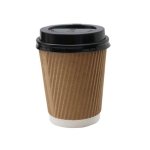 Coffee Cup & Lid Ripple 350ML Pack Of 50