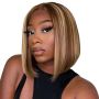 8INCH 13X4 Frontal HD Lace P4/30 Highlight Piano Bob Wig Human Hair