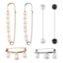 6 Pieces Sweater Shawl Clips Faux Pearl Dresses Cardigan Brooch