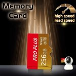 256GB High-speed Micro Sd Card Class 10 Uhs-i Ideal For Security Cameras Dash Cams Gps Smart Devices - Durable Shockproof X-ray