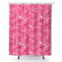 Waterproof Bath Curtain Heart Print Bathroom Shower Curtain For Home
