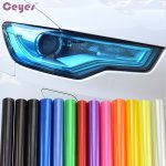 Ceyes 1PCS Car Motorcycle Headlight Color Changing Film Brake Light Sticker Tail Light Color Changing Film Car Light Film Transl