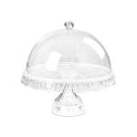 Vintage Dome Cover Cake Server Stand Clear