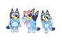 Bluey's Wonderland Wall Vinyl Stickers - Pack Of 3