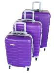 Smte Mooistar Travel Luggage 3 Piece Suitcases Spinner Purple With Keychain