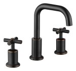 Duttao Two-handle Widespread Bathroom Faucet Bathroom Faucets For Sink 3 Hole With Push Up Pop-up Drain 2 Handle 8 Inch Sink Fau