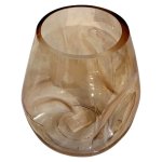 Adra Glass Vase Amber 18CM