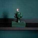 The Victim Hand Poured Sculpted Candle - Forest Green
