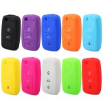 Car Key Case For Vw For Golf For Jetta Polo For Skoda Yeti Superb Rapid Octavia For Seat Leon Ibiza 3 Button Silicone Key