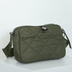 Puffer Messenger Bag - Army Green