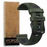 Elite 20MM Quick Release Two-tone Watch Strap - Army black