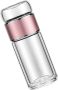 250 Ml Portable Glass Tea Infuser Bottle With Lid For Loose Leaf Tea