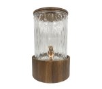 6L Glass Dispenser With Wdn Lid & Round Base