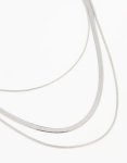 Waterproof Stainless Steel Triple Row Chain Necklace
