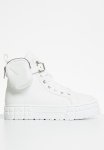Plum Skysen Chunky Lace-up Boot - White