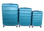 Smte 3 Piece Hard Outer Shell Premium Lightweight Luggage Set Green With Keychain