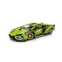 Lamborghini Sports Car 1299+ Pieces Green Cyber Building Puzzle Assembled