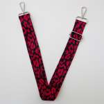 Jaggered Tote Bag Straps Silver Metal - Crimson